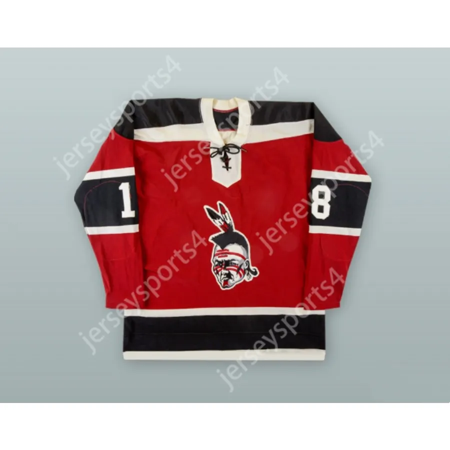 Custom BOSTON BRAVES RED HOCKEY JERSEY NEW Top Stitched S-M-L-XL-XXL-3XL-4XL-5XL-6XL