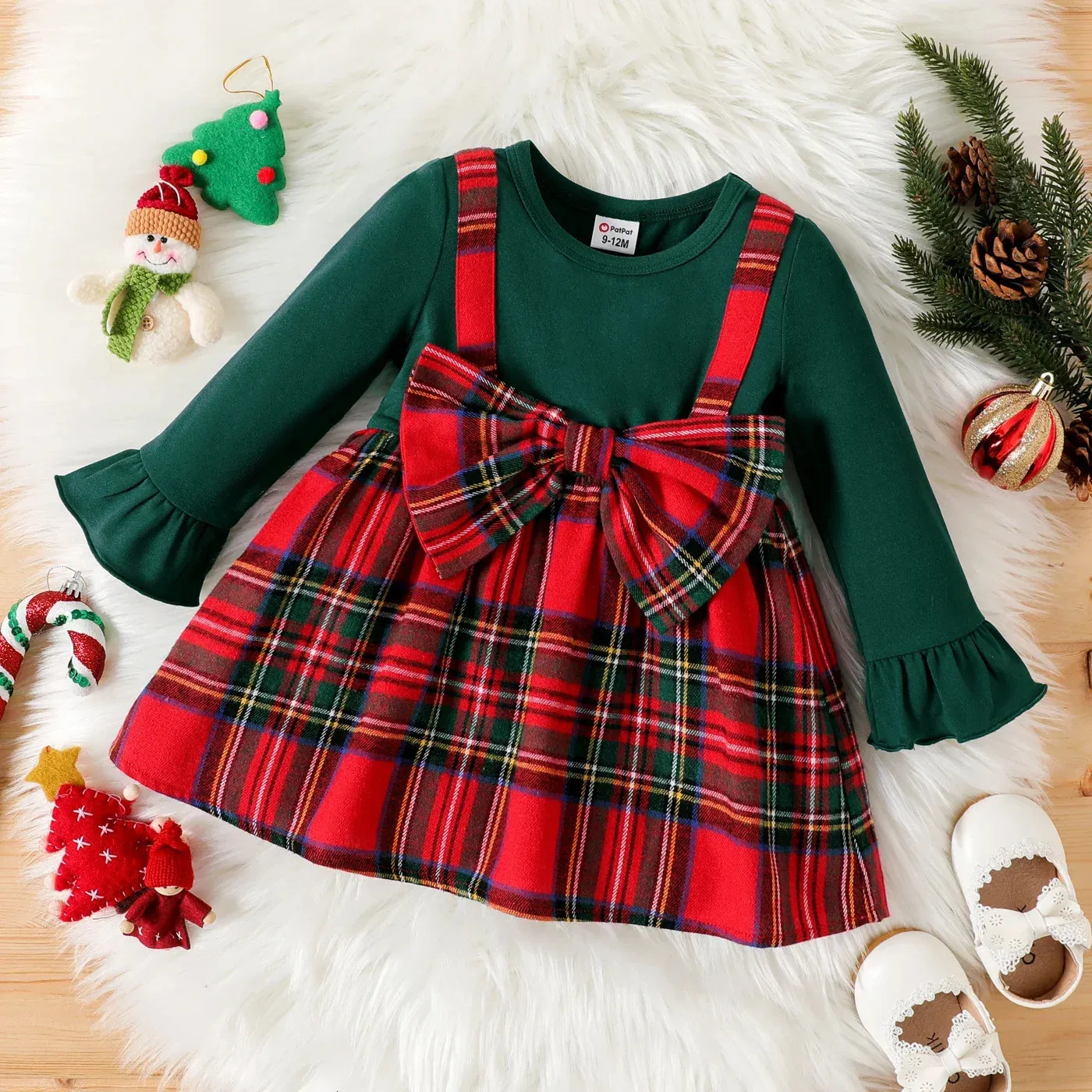 Plaid Dress Baby Girl Holiday Outfits Sweet Tartan Baby Dress