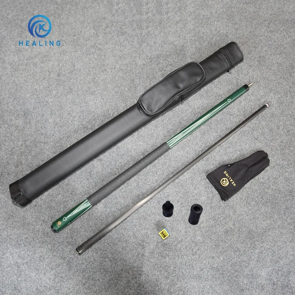 Bilardo ipuçları karbon fiber şaft 129mm ucu 3mm siyah yüksük molası fibeglass deri deri popo bilardo seti 231208