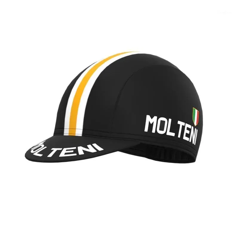 Bisiklet Kapakları Maskeleri 1974 Rekabet Siyah Molteni Takım Retro Adam ve Kadınlar Triatlon Bisiklet Jersey Hat Gorra de Ciclismo1 Drop Deliv DH6RG