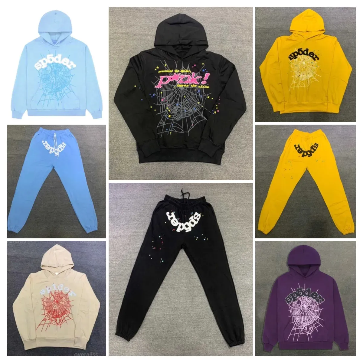 Spider Trapstar Track Suits Hoodie Designer Mens 555 SP5DER Sweatshirt Man Young Thug 555555 Tvådelar med kvinnors spindeltröja spindlar 555 spindeltrakt