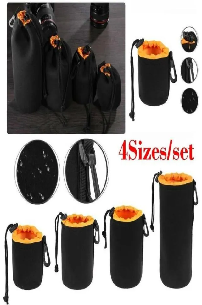 Storage Bags 4SizesSet Camera Lens Pouch Bag Waterproof Soft Video Case Protector6856839