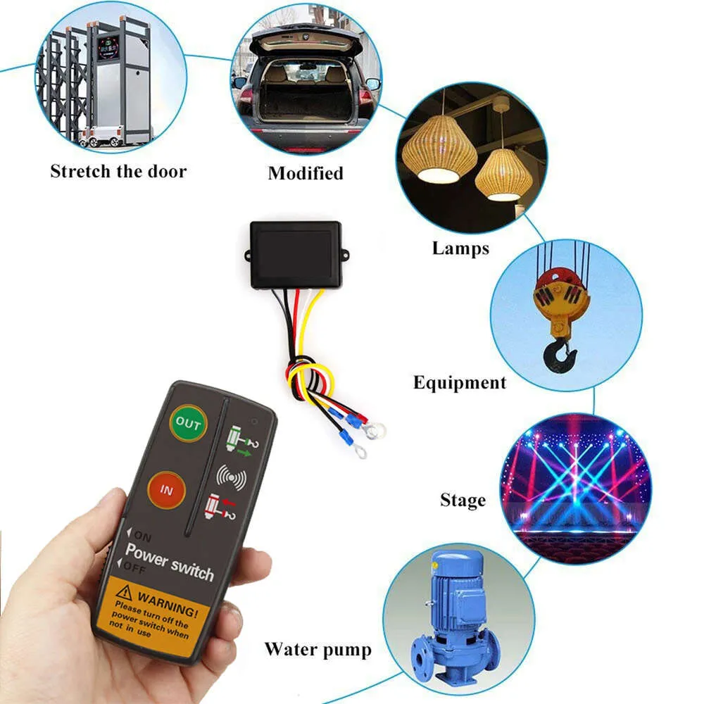AUXITO Wireless Winch Remote Control Kit – 150ft Range, 12V, For Truck, Jeep, ATV, Dump Trailer