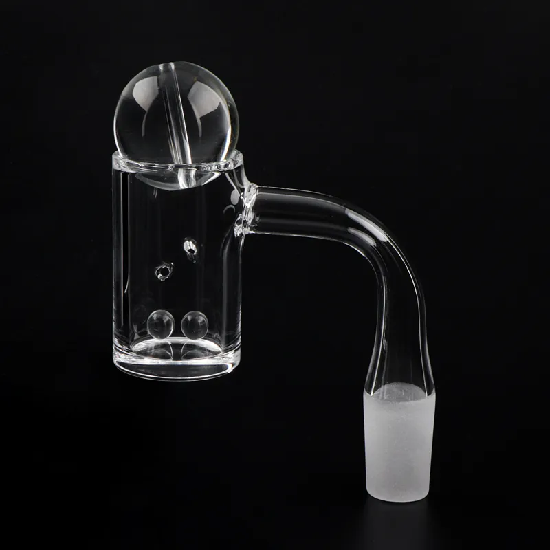 Smoking Quartz Banger Beveled Edge Auto Spinner With 25mm ODGlass Bubble Carb Cap Marble Pearls Balls 10mm 14mm 18mm Male Female Nails For Water Bongs Dab Rigs