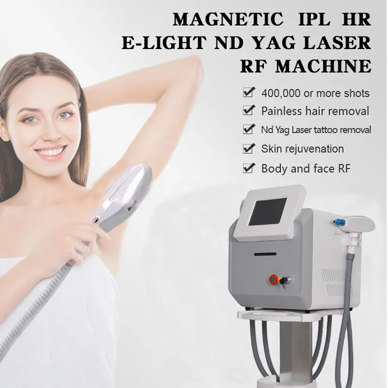 Profissional 3 em 1 OPT IPL 360 Magneto Q Switched Nd Yag Picosecond Tatuagem/Removedor de Cabelo Radiofrequência RF Pele Apertando Levantador Facial