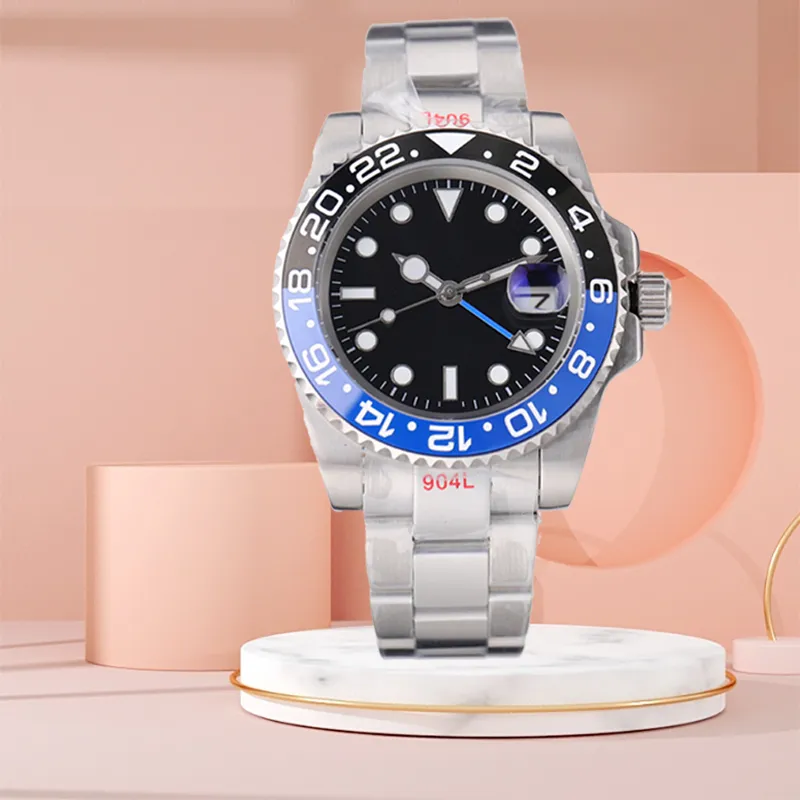 AAA luksusowy zegarek projektant mody ze stali nierdzewnej automatyczne zegarki mechaniczne 40 mm ceramiczna ramka luksusowa zegarek