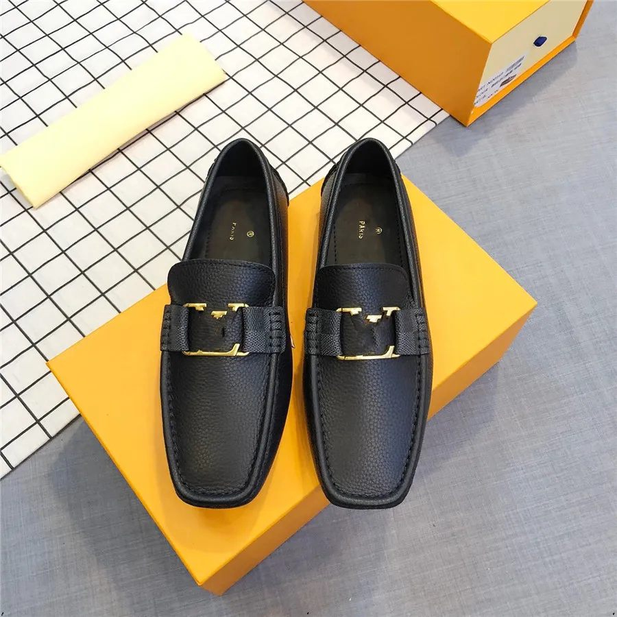 38 model zamszowe skórzane buty Oxfords dla mężczyzn mokasyny swobodny poślizg na luksusowych mężczyzn designer dress buty biurowe buty weselne buty mankasiny czarne