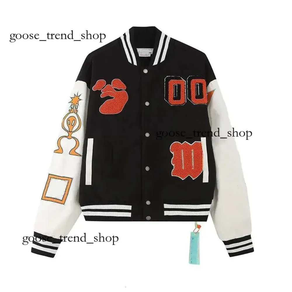 DHgate.com:Mens Off-White Varsity Jacket, Vintage Baseball