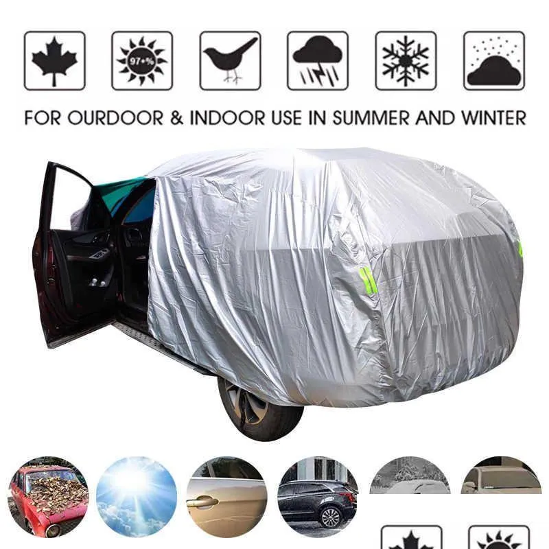 Rain Covers Suv/Sedan Fl Car Ers Outdoor Waterproof Sun Rain Snow Protection Uv Umbrella Sier S-Xxl Case Er T200730 Drop Delivery Home Dholz