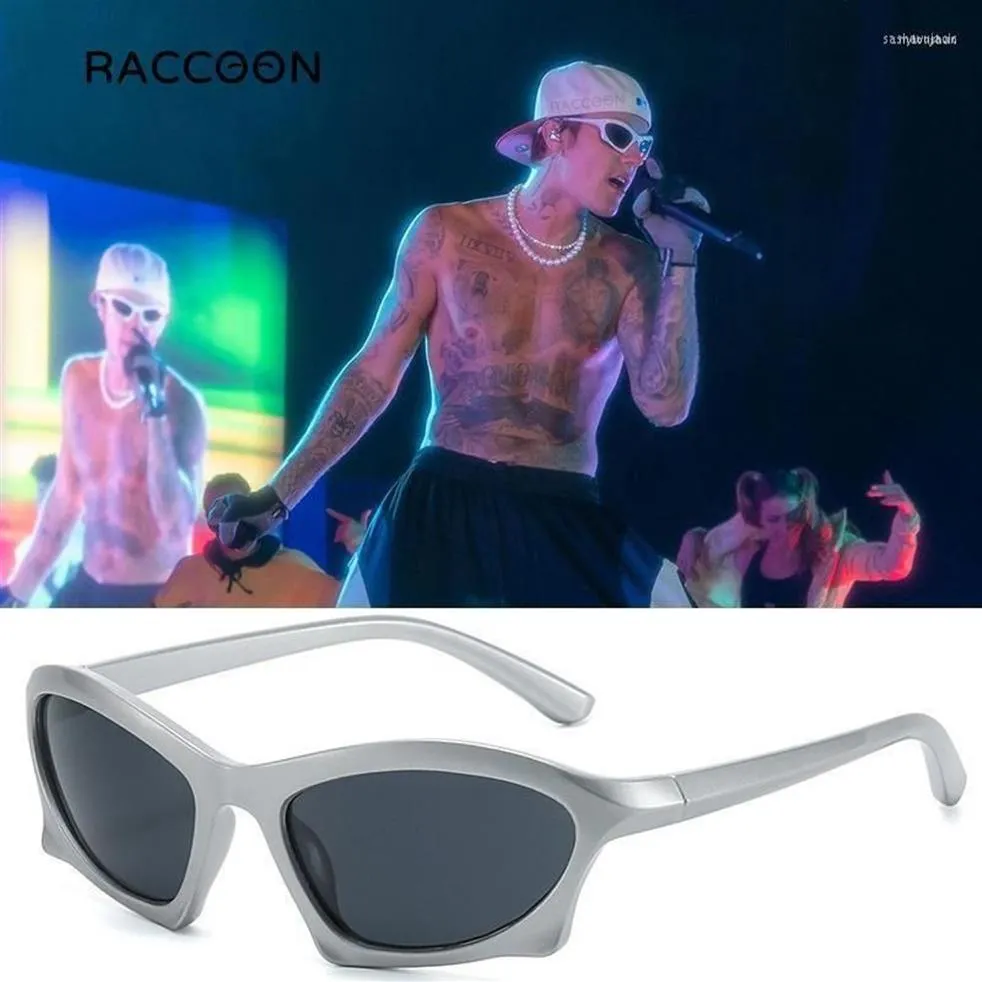 Sunglasses Vintage Y2K Men Fashion Hip Hop Steampunk Sun Glasses Women Design Punk Eyewear Futuristic Silver ShadesSunglassesSungl261J