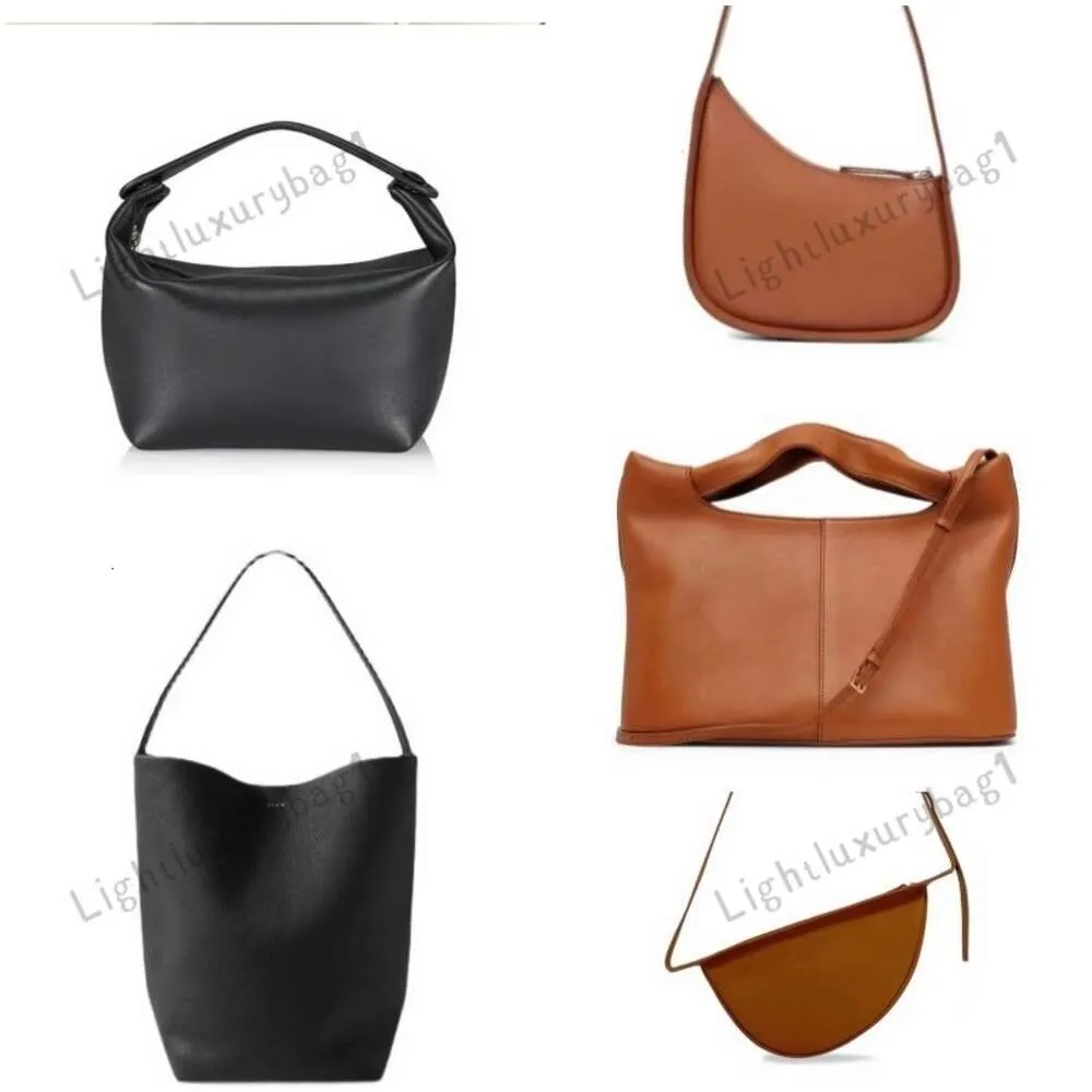 The Row All Style Tote Bag Popular Design Premium Gusture Box Buck Bag Bag Women's Leather Leather Bag Cloud Bag Banana Half Moon Penholder Fashion Bags 231209