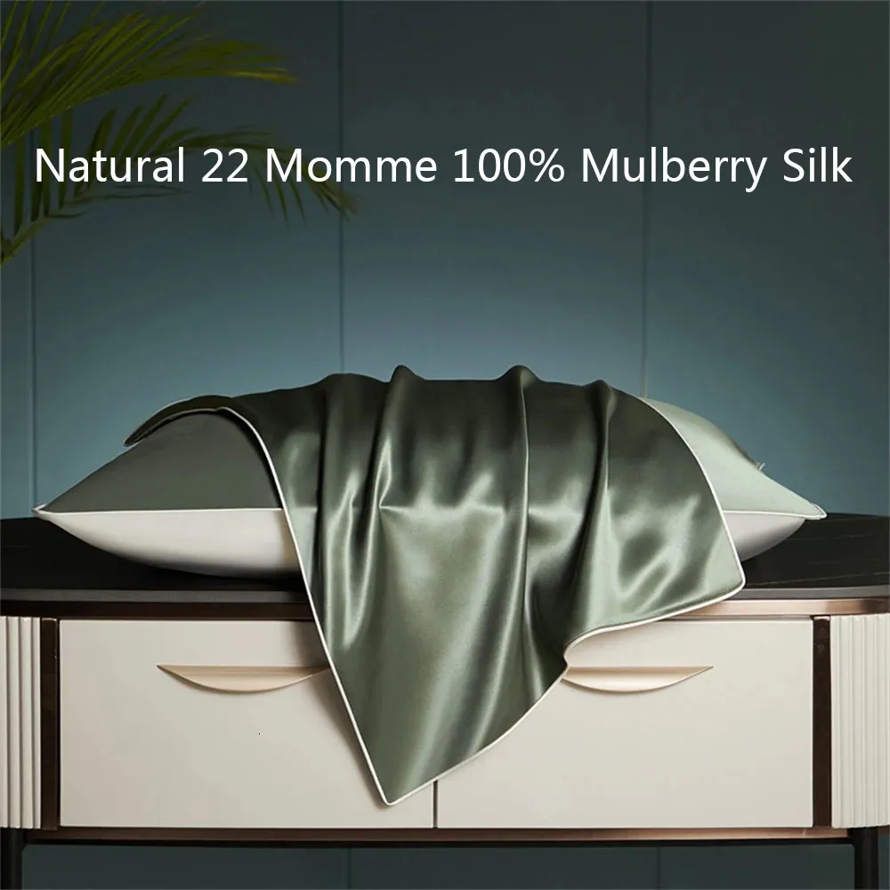 Natural 22 Momme 100 Mulberry Silk satin multicolor pillowcases pillow cases Envelope Clre standard queen king 4874cm 231221