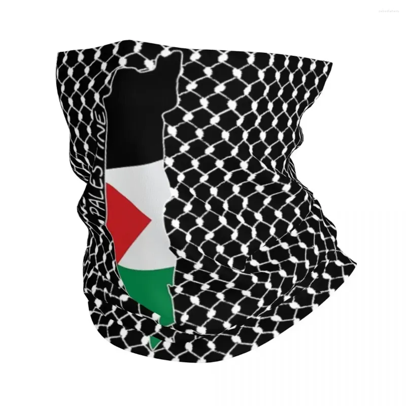 Basker palestina flaggkarta palestinska kufiya hatta bandana nackgaiter traditionell keffiyeh mönster magisk halsduk balaclava unisex vuxen