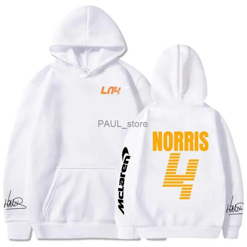 Erkek Hoodies Sweatshirts McLaren F1 Hoodie Lando Norris 4 Mektup Baskı Erkek ve Kadın Sweatshirt Sonbahar/Kış Günlük Moda Sokağı Büyük Hoodiel231209