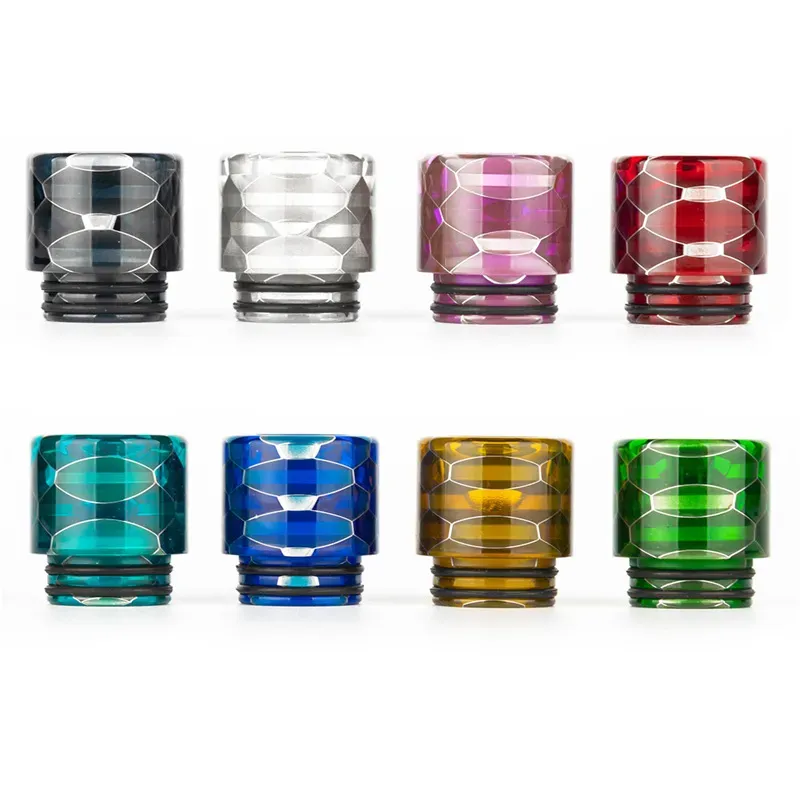 Mouth Pieces Resin Drip Tips Smoking Pipe Vapor Accessories Mouthpiece For 810 Thread Smok TFV12 RBA Tank Atomizers Driptips Cover ZZ