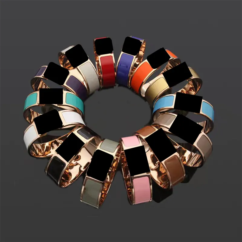 2023 brandneues 18 mm breites Roségold-Manschettenarmband, europäisches Mode-Paar-Designer-Armband für Männer und Frauen, hochwertige 316L-Titan-Armbänder, Schmuck