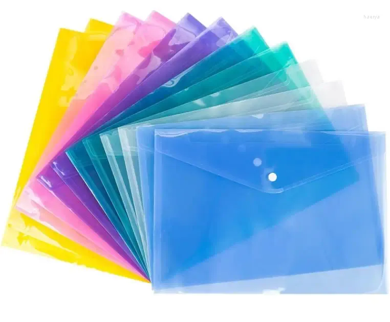 Storage Bags 500pcs A4 Clear Document Bag Paper File Folder Stationery Home Office Case PP Documents Transparent Organizer SN2008