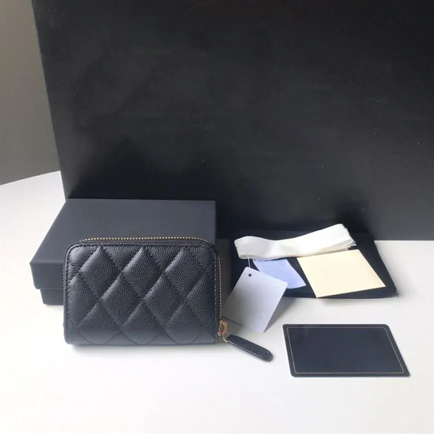 10a Top Fashion Ladies Storage Wallet Solid Color Small Zipper Rhombus Originele enkele kwaliteit 2023 Nieuwe Wallet2269