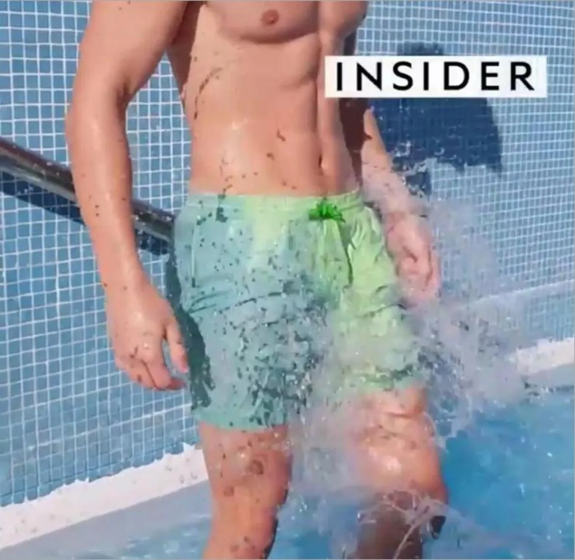 Zmiana kolorów nowych mężczyzn strojów kąpielowych seksowne pnie pływania Kreatywne stroje kąpielowe Maillot de Bain Beach Wear 6162930