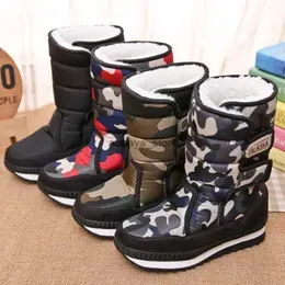 Boots Children Boots Boys Snow Boots Girls Sport Children Shoes For Boys Sneakers Fashion Leather Child Shoes Kids Boots 2021 WinterL231209