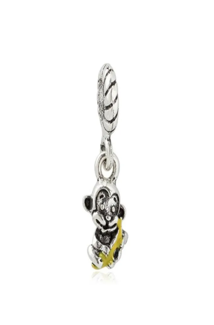 Monkey Alloy Charm Loose Bead Fashion Women Jewelry European Style för DIY Armband Halsband Panza007942339464