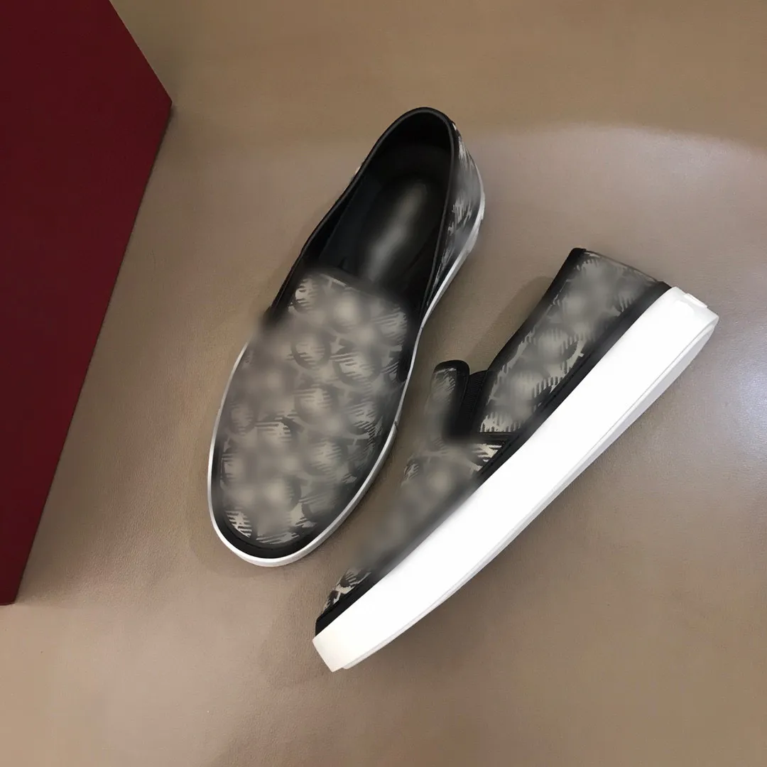 2023 남자 디자이너 캐주얼 신발 편지 인쇄 슬립에 블랙 럭셔리 남성 신발 거리가있는 오리지널 박스
