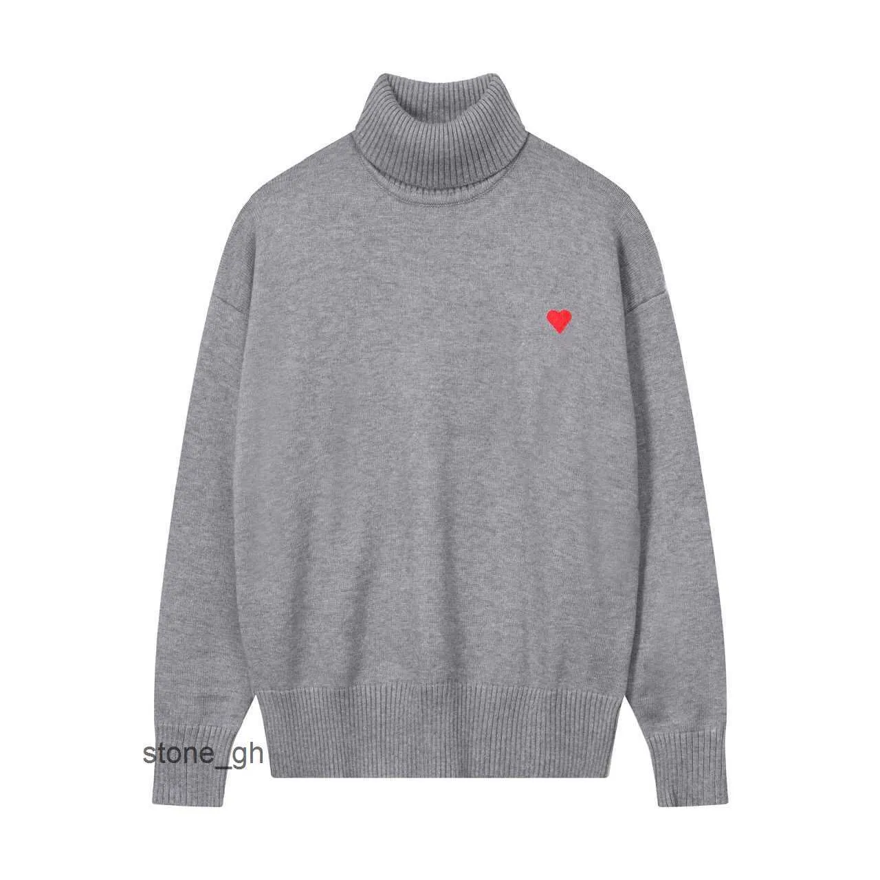 Designer Fashion Mens Play Red Heart Sweater Commes Casual Women's Sweater des Badge Garcons Högkvalitativ vinterbomullströja 6SFS