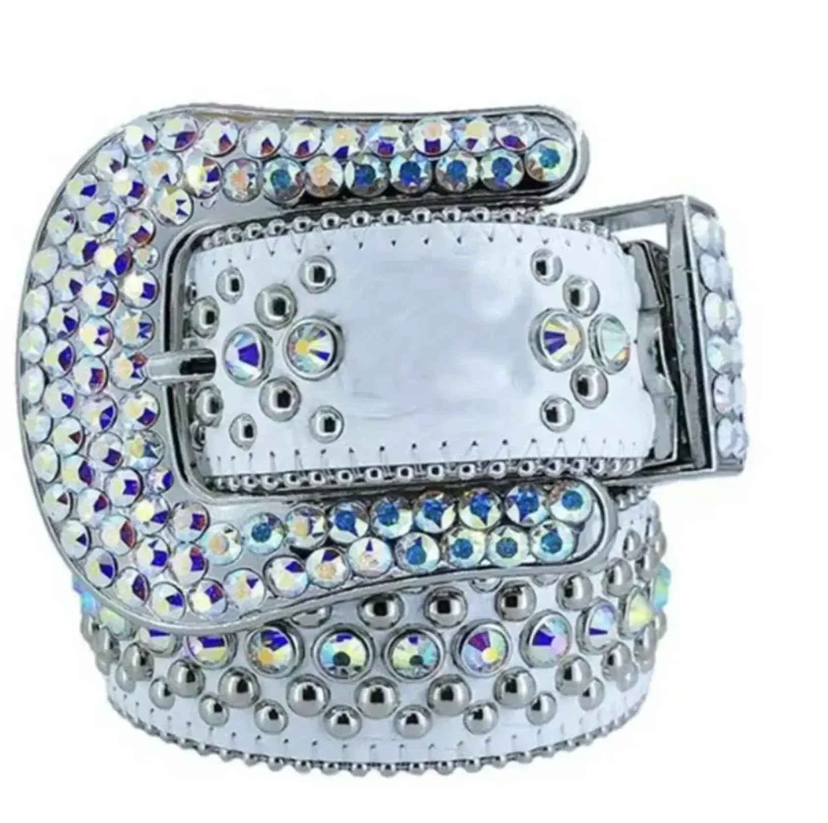 Ceinture 110 pour hommes et femmes, diamant brillant, noir, bleu, blanc, multicolore, avec strass scintillants, cadeau