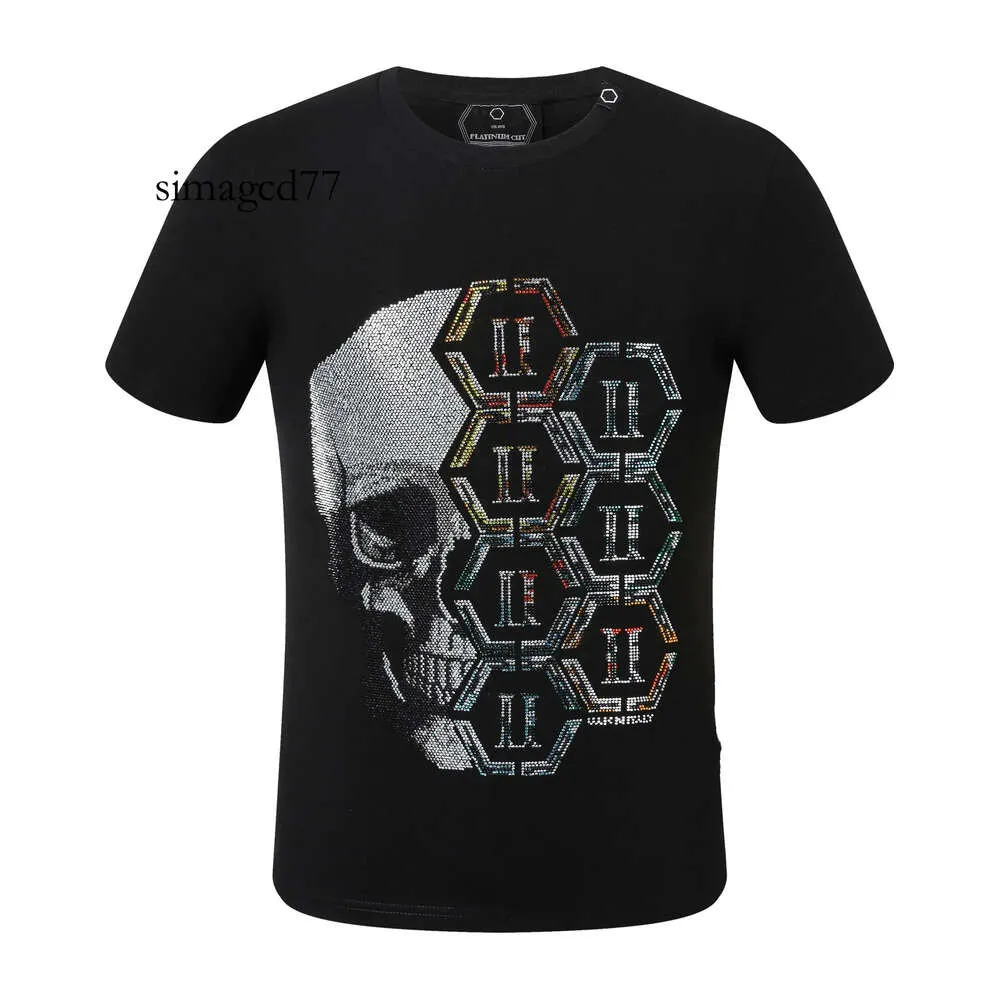 Plein-brand Short-sleeved Plain Tees designer T-shirt Men Designer Pleins Phillip T-shirt Fashion Skulls Philipps PP Killer Teddy Bear Tops Beach Sum 483