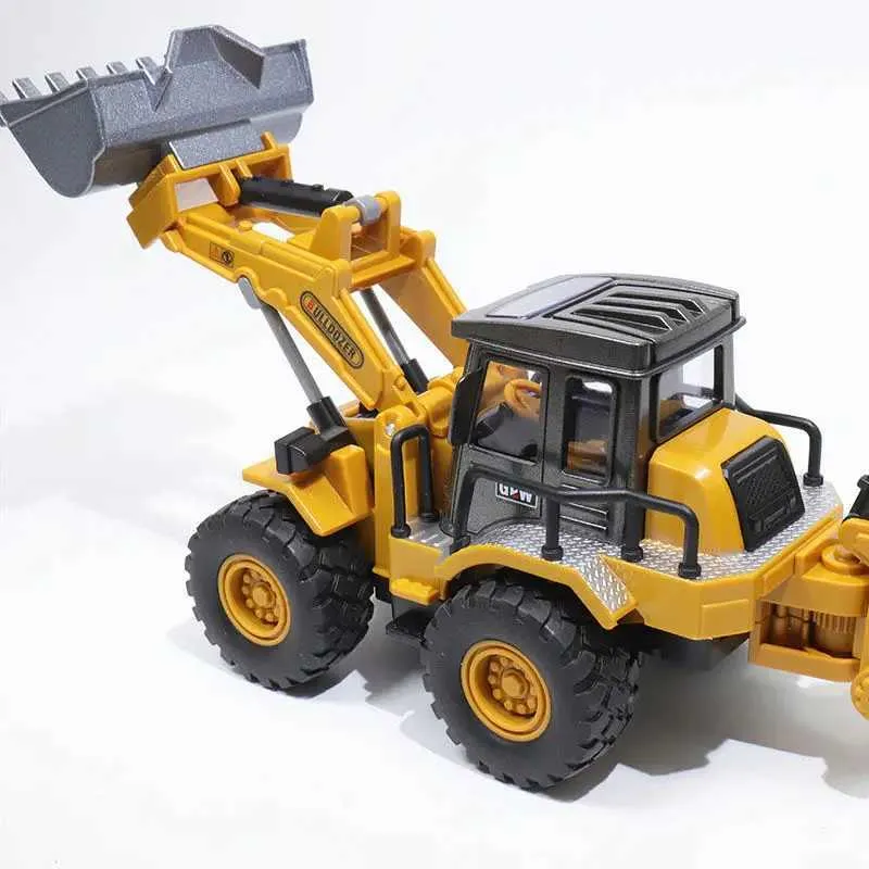 Diecast Model Cars Engineering Diecast Inertial Driving Toys For Boys Alloy Tractor Excavator Bulldozer Kids Truck Children Model Giftl231114