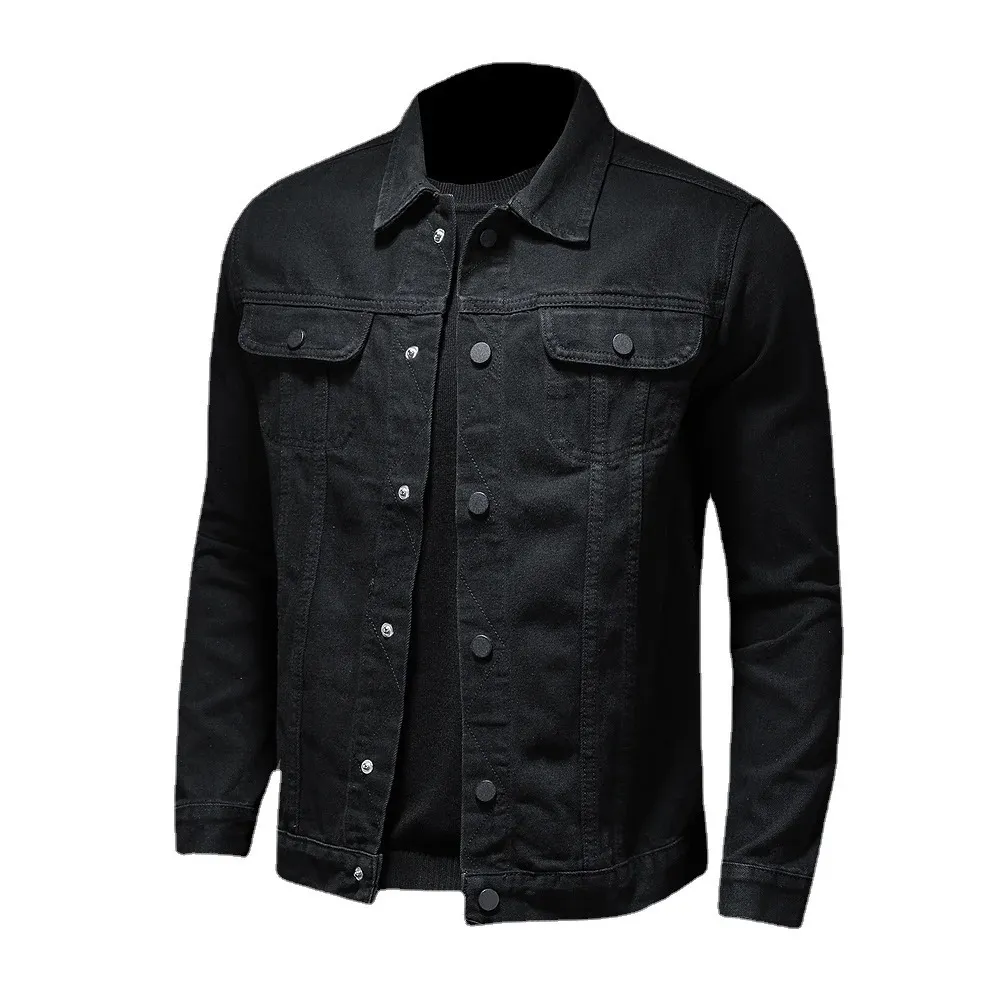 yaojia1021様★ Autumn Slim Fit Mens Denim Jacket Retro Motorcycle Punk