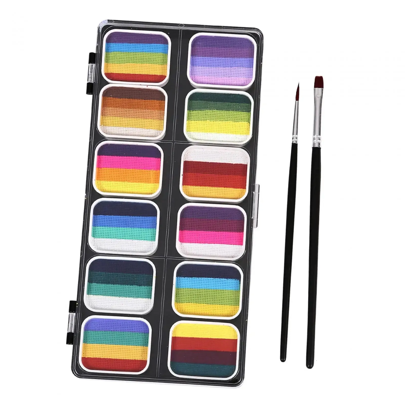 Face Paint Palette Makeup Kit 12 Water based Paints for Kid Adult Practical Professional Face Painting Set Washable