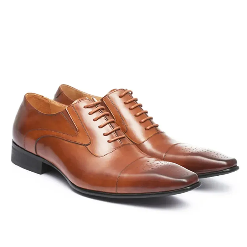 38 mocassins en cuir Oxford pointu à lacets de printemps pour les hommes formels habiller les chaussures antidérapantes de grande taille 231208 MAL 103