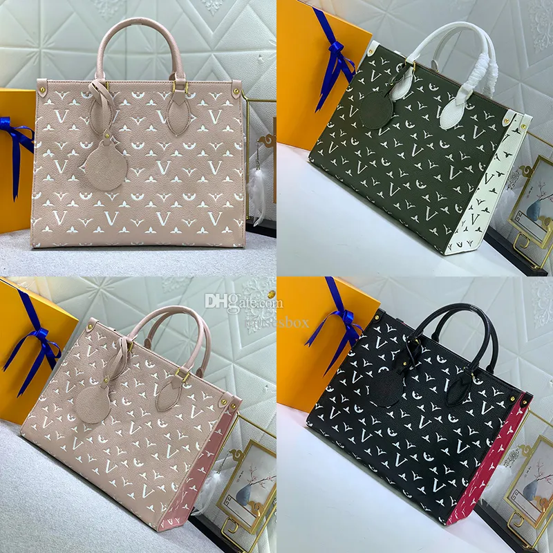 Tasarımcı Tote Çanta Büyük Lüks Çantalar Ontheo Tasarımcı Çanta Çanta Crossbody Omuz Alışveriş Çantası Cowhide Deri Deri Lüks Moda Kezleri Çanta Debriyaj Çanta