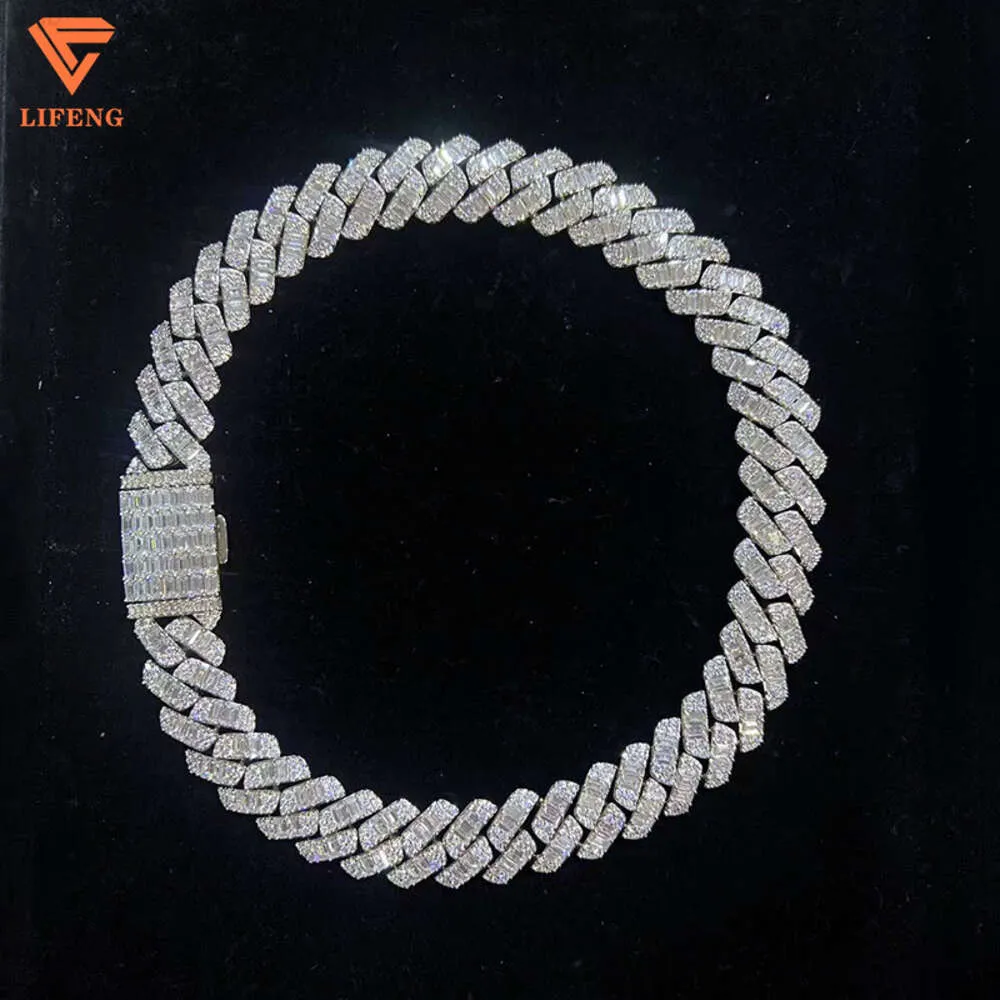 Gioielli di moda con certificato Gra VVS Moissanite Cuban Link Catena collane Moissanite Collane hip-hop Raper Singer maschi