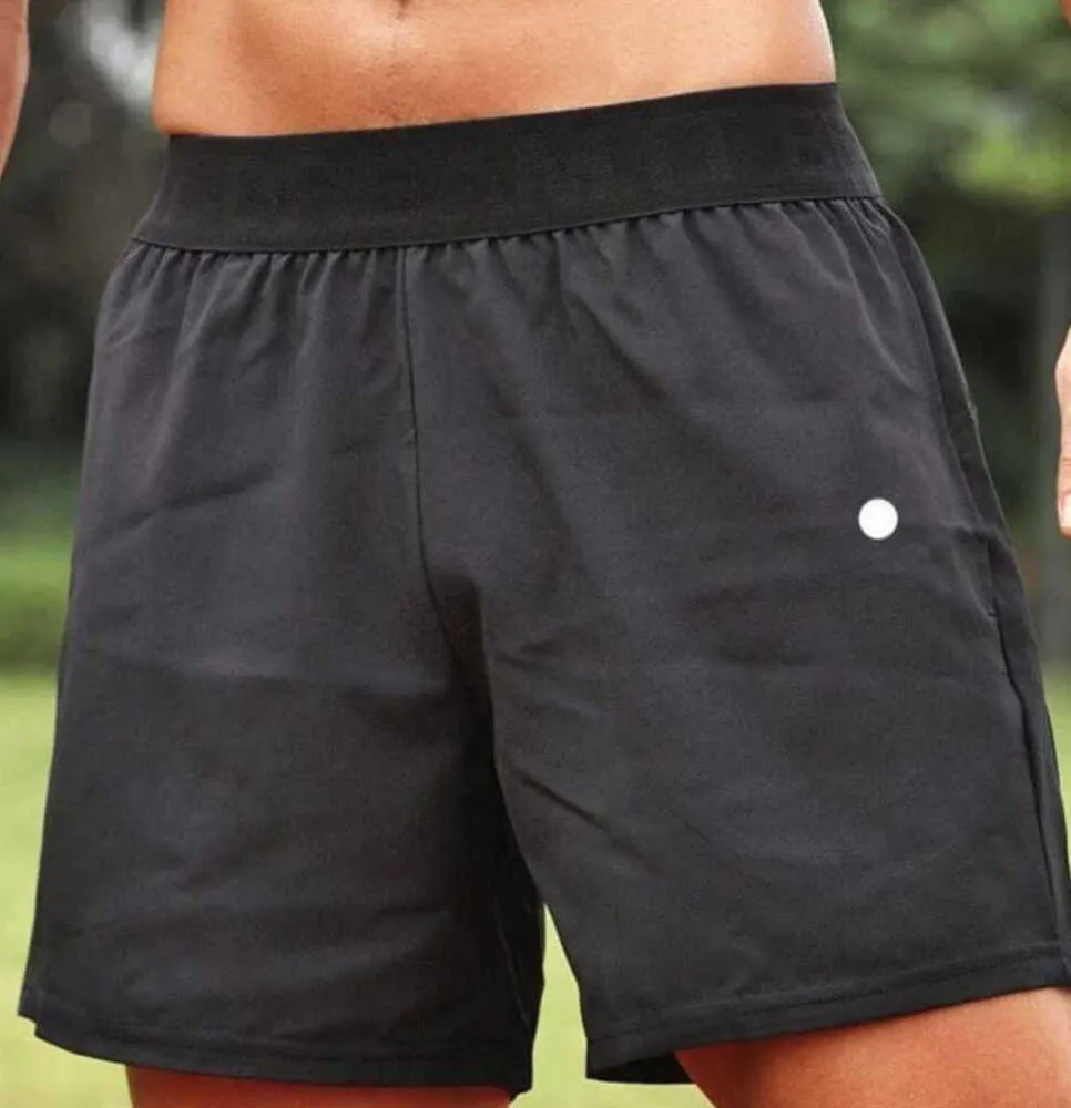 Men Lulus Yoga Sports Shorts Outdoor Fitness Quick Dry Lululemens Solid Color Casual Running Lulu Quarter Pant High Quality Thin New Style Fashion Brand 33