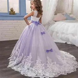 Eleagant Formal Princess Dress Children Wedding Party Pageant Long Prom Gown Kids Dresses for Girls Size 6-14 Years 210709183h