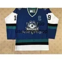 Quebec Nordiques 1995-1996 Pro Wolf 19 Joe Sakic 21 PETER FORSBERG White bule Hockey Jersey Stitched Customized Any Name And Number