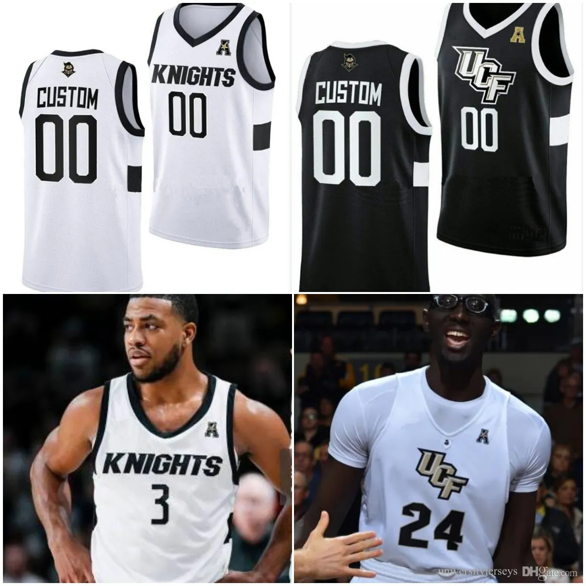 Customize UCF Knights basketball jerseys 24 JAYLIN SELLERS 21