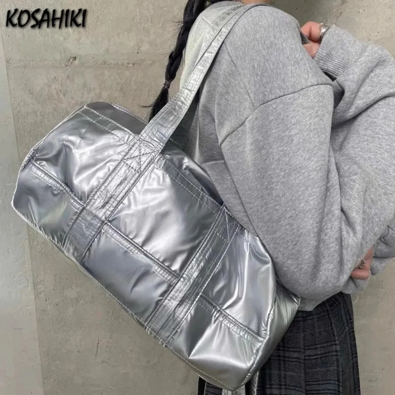 Sacs de soirée Vintage Y2k esthétique Streetwear sacs à main à bandoulière coréen tendance décontracté sport sous les bras sac tout Match Simple cylindre sacs femmes 231208