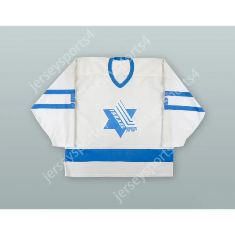 Anpassade Israel National Team White Hockey Jersey New Top Stitched S-M-L-XL-XXL-3XL-4XL-5XL-6XL