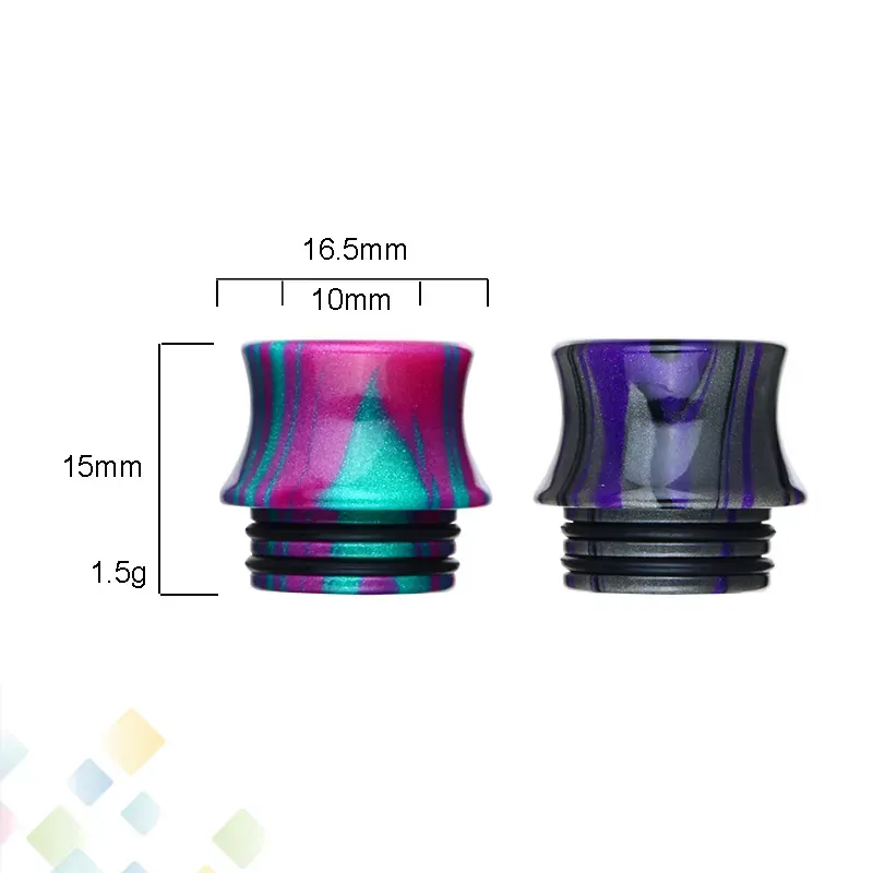 810 510 Stripe Epoxy Resin Drip Tip vape mouthpiece Newest Wide Bore driptip for 510 thread 810 Smoking Accessories