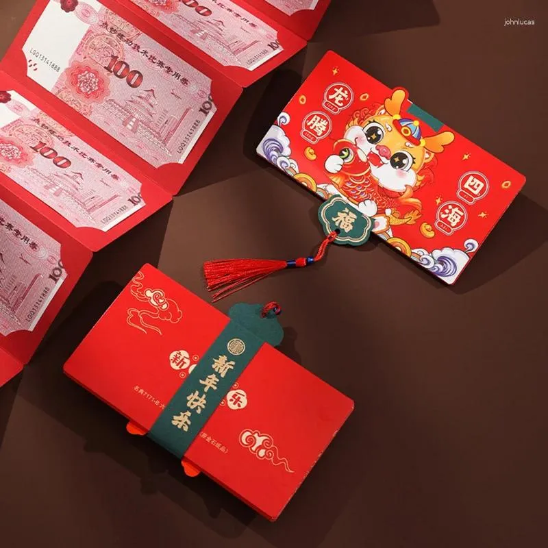 Enveloppes rouges du Nouvel An chinois 2024, cadeau du dragon