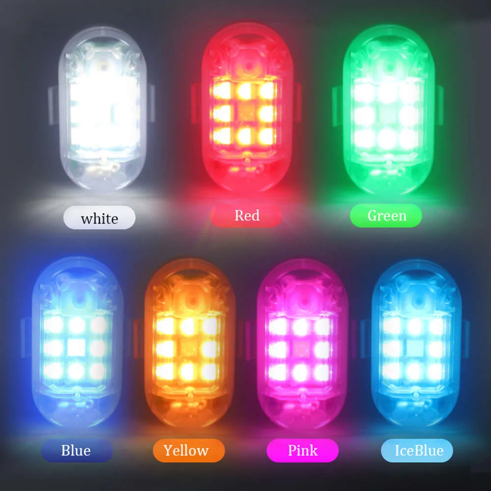 Nowy 1/2x Podświetlanie bezprzewodowego zdalnego sterowania LED Light Strobe Light dla samochodu Auto Motocyklowe Rower Drone Drone Lampa ostrzegawcza Wskaźnik Flash