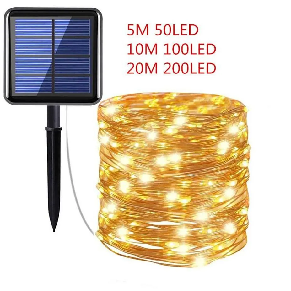 Feliz natal decorações para casa luz solar led ao ar livre 100 200 leds ornamento de natal 2020 presente de natal noel ano novo 2021284v