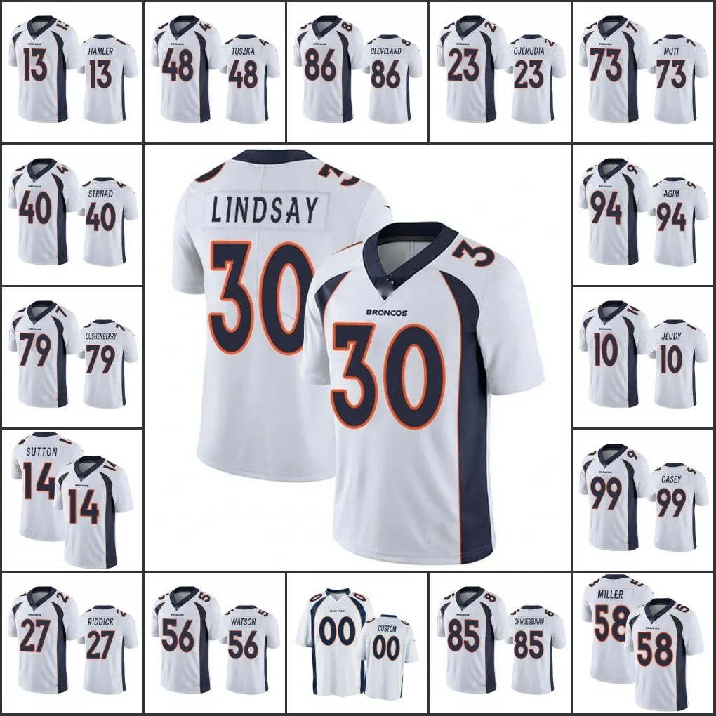 Denver''broncos''men # 10 Jerry Jeudy 3 Drew Lock 14 Courtland Sutton 30 Phillip Lindsay Custom Women Youth Limited Football Jersey