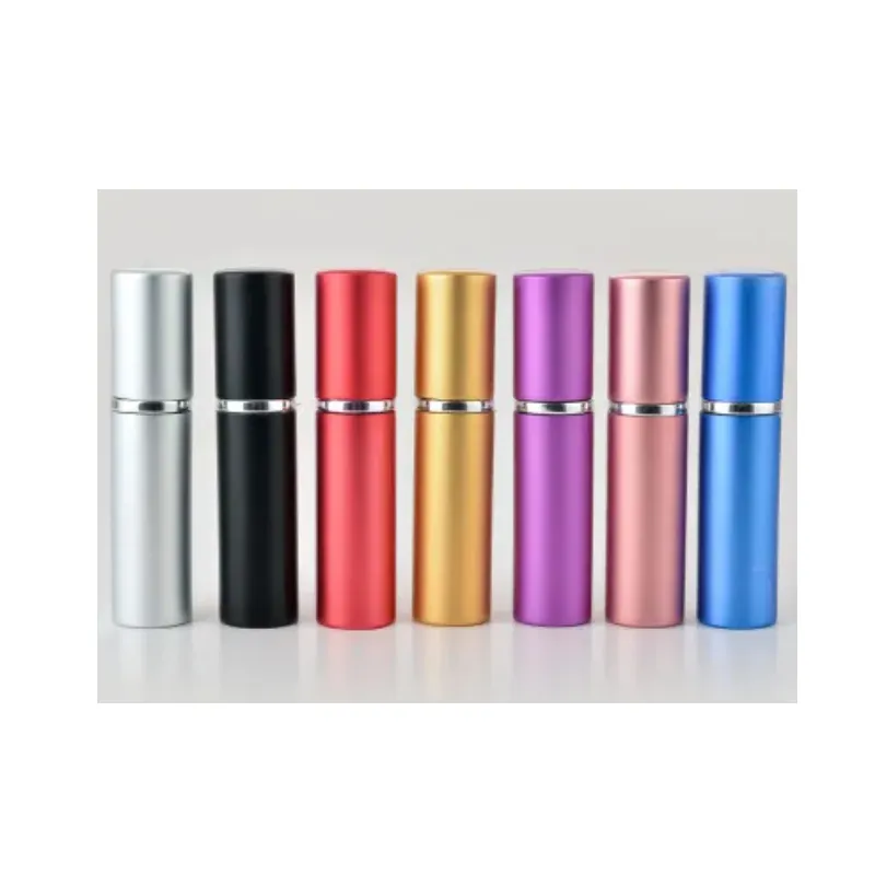Share to be partner Perfume Bottle 5ml Aluminium Anodized Compact Perfume Aftershave Atomiser Atomizer Fragrance Glass Scent-Bottle BJ