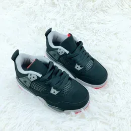 Kids Shoes 4 Basketball 4s Baby Shoe Designer Black Cat Sneakers Toddler Boys Children Red Cement Military Trainers Kid Youth Infants Girls Lightning Blue With