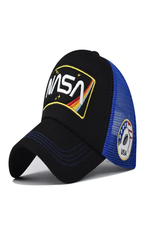 NASA bestickte Baseballkappe Sommer ColorBlocking Mesh Cap Männer und Frauen Outdoor Casual Hut USA Ball Caps6287549