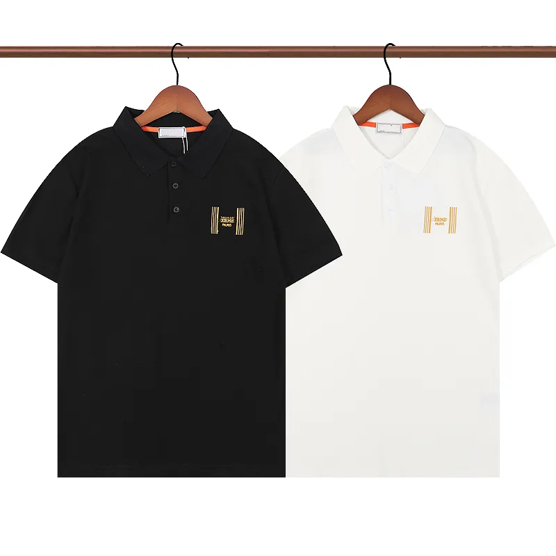 Camisas polo masculinas designer moda camisetas carta impressão manga curta polo camisas de algodão solto masculino feminino polo tamanho S-2XL